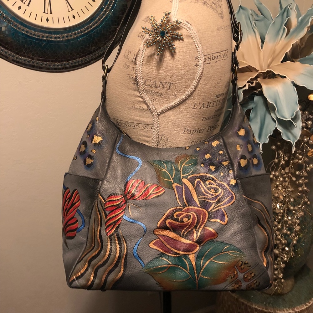 Anuschka hand painted shoulder bag